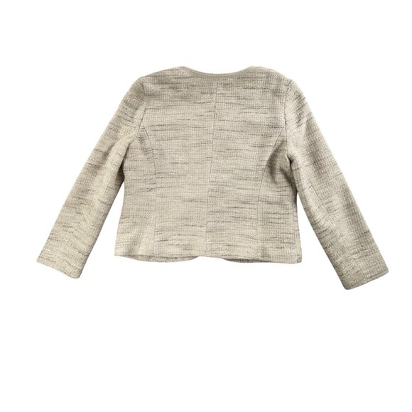 Banana Republic Jacket Womens 8 Petite Italian Fabric Textured Tweed Pockets - Picture 2 of 16